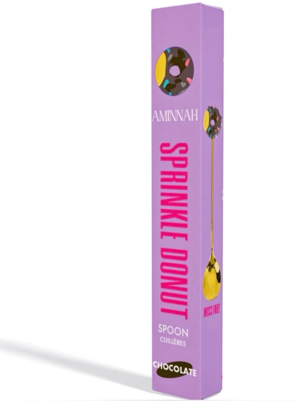 AMINNAH Sprinkle Donut Gold Spoon